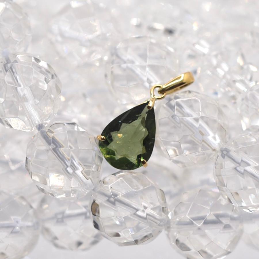 モルダバイト ペンダント ネックレス 18K ペンデュラム モルダバイト ペンダント ネックレス 18K ペンデュラム K18