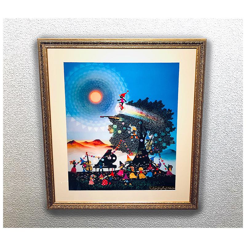 藤城清治「こびと達のパーティー」リトグラフDX影絵版 直筆 藤城清治「こびと達のパーティー」リトグラフDX影絵版 直筆