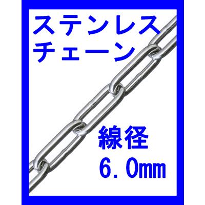 カットステンレスチェーン SW1060−4線径6．0mm×4m : 現場
