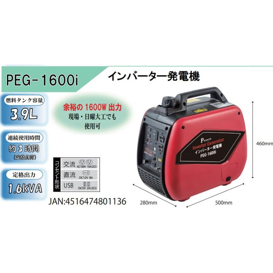 インバーター発電機 ガソリン 1600w 法人様限定 S 030 現場専科 Yahoo 店 通販 Yahoo ショッピング