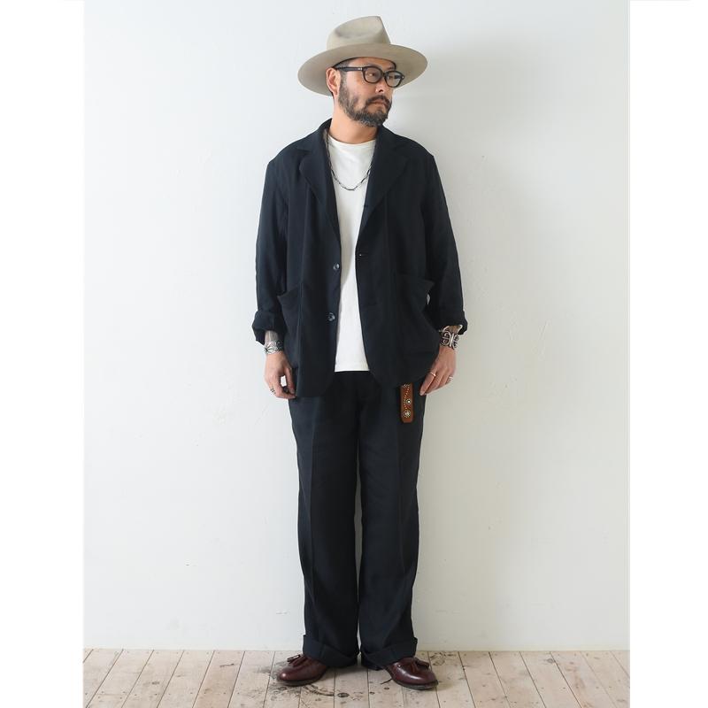 UNCHANGING LOVE アンチェンジングラブ "Dear You" Two-piece BLK 2ピース ブラック リネン×アセテートの画像