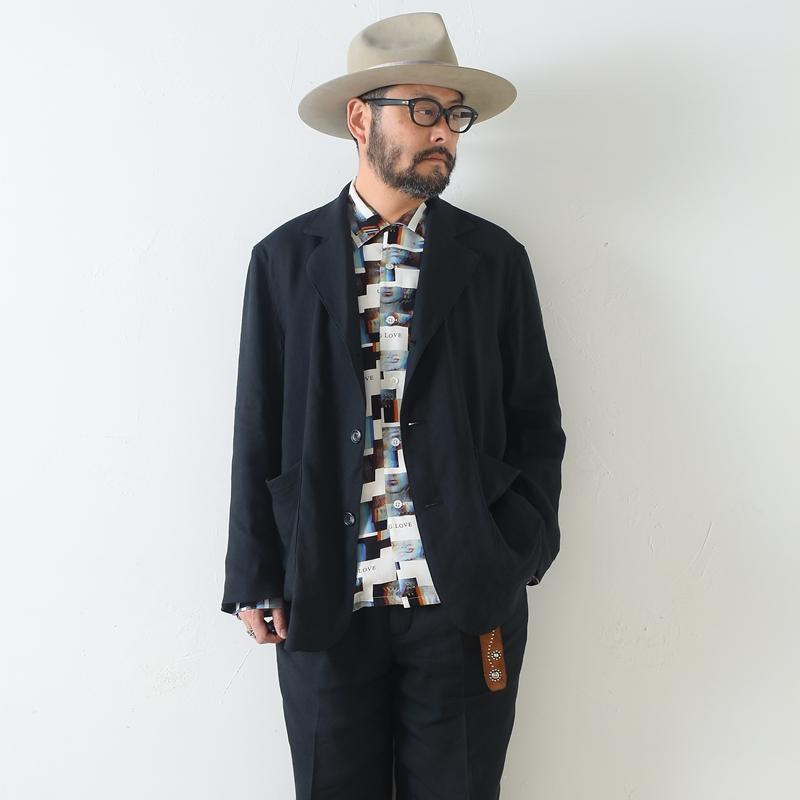 UNCHANGING LOVE アンチェンジングラブ "Dear You" Two-piece BLK 2ピース ブラック リネン×アセテートの画像