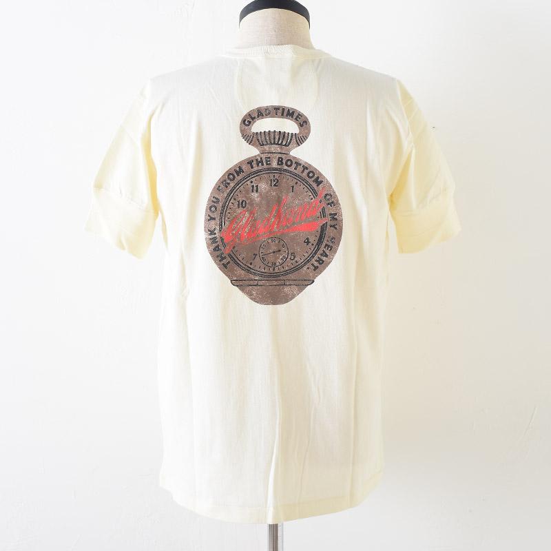 GLAD HAND グラッド ハンド GLAD TIMES - S/S HENRY T-SHIRTS ヘンリー Tシャツ WT ホワイト | GLAD HAND | 04