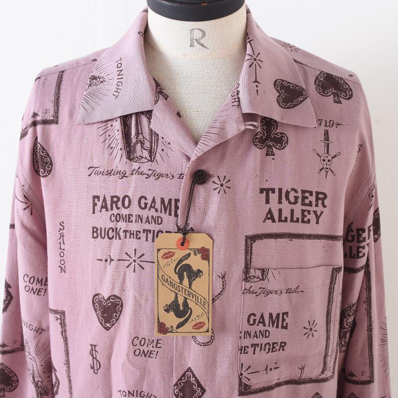 GANGSTERVILLE ギャングスタービル TIGER ALLEY LS SHIRTS 長袖 GANGSTERVILLE ギャングスタービル TIGER ALLEY LS SHIRTS 長袖