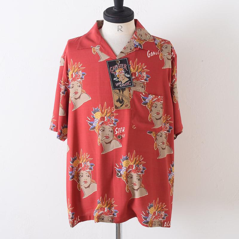GANGSTERVILLE（ギャングスタービル） CARMEN - S/S SHIRTS RED 半袖