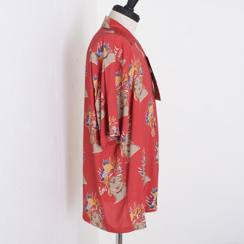 GANGSTERVILLE（ギャングスタービル） CARMEN - S/S SHIRTS RED 半袖