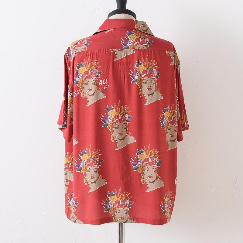 GANGSTERVILLE（ギャングスタービル） CARMEN - S/S SHIRTS RED 半袖
