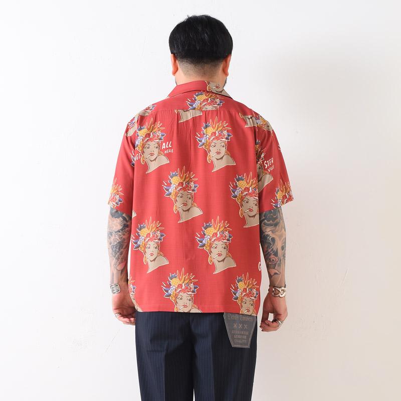 GANGSTERVILLE ギャングスタービル CARMEN - S/S SHIRTS RED 半袖