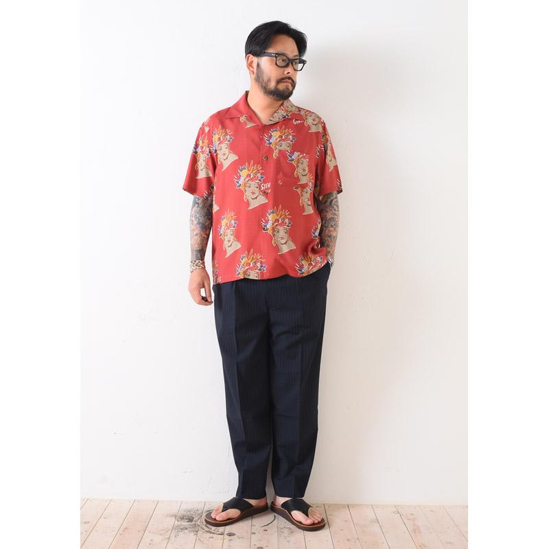 GANGSTERVILLE（ギャングスタービル） CARMEN - S/S SHIRTS RED 半袖