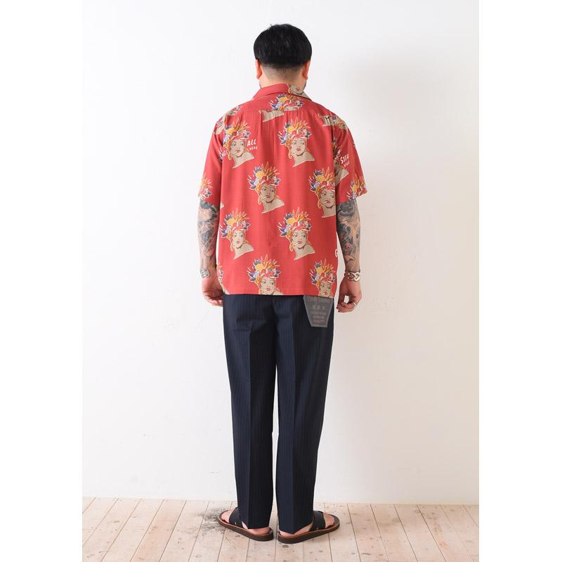 GANGSTERVILLE（ギャングスタービル） CARMEN - S/S SHIRTS RED 半袖