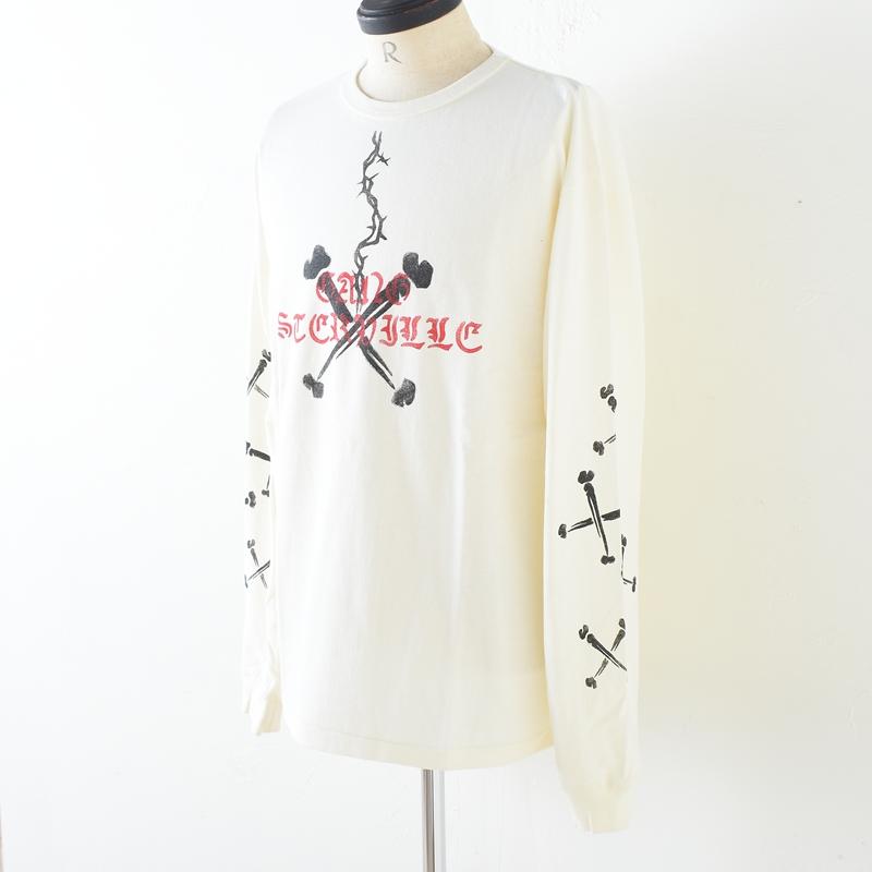 GANGSTERVILLE（ギャングスタービル） XXX - L/S T-SHIRTS WHT