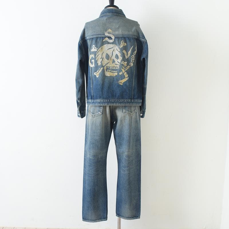 GANGSTERVILLE ギャングスタービル XXX - Vintage Finish DENIM JACKET PANTS Two-piece IND 2ピース セットアップの画像