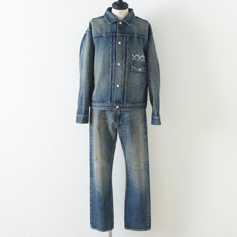 GANGSTERVILLE ギャングスタービル XXX - Vintage Finish DENIM JACKET PANTS Two-piece IND 2ピース セットアップの画像