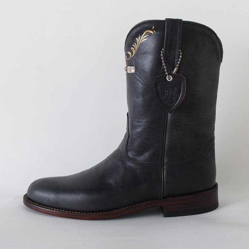 GLAD HAND グラッド ハンド × HTC PECOS BOOT "HANDPAINT" BLK コラボ 別注  ペコスブーツ ハンドペイントの画像