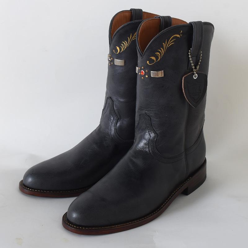 GLAD HAND グラッド ハンド × HTC PECOS BOOT "HANDPAINT" BLK コラボ 別注  ペコスブーツ ハンドペイントの画像