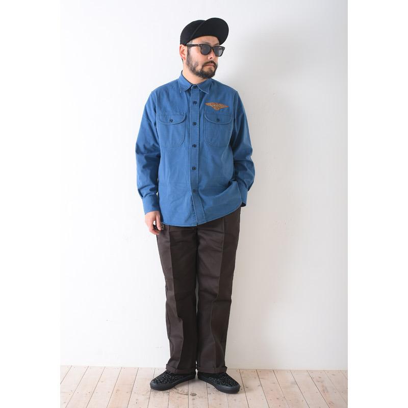 old crow◇オーバーオール◇ヴィンテージ◇ダメージ加工◇XL OLD CROW(GLAD HAND) オールドクロウ クルーネック 長袖 Tシャツ