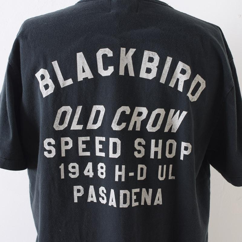 OLD CROW オールド クロウ BLACKBIRD - S/S T-SHIRTS BK ブラック ヴィンテージ 加工 Tシャツ GLAD HAND グラッド ハンド｜genba｜02