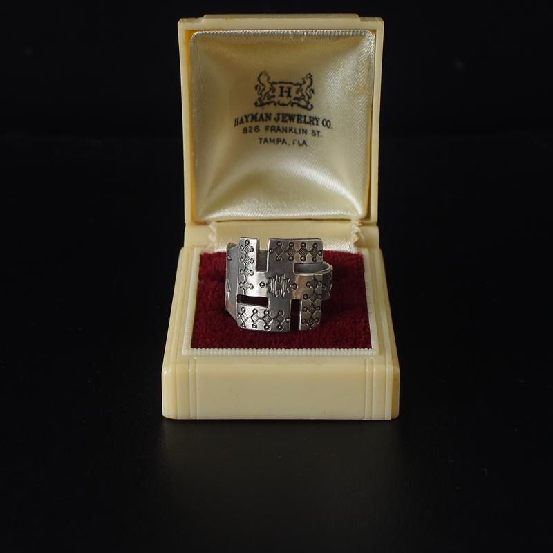 VINTAGE Vintage Whirling Log (卍) Spoon RING -C- シルバー