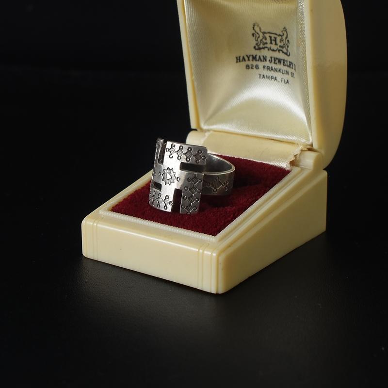 VINTAGE Vintage Whirling Log (卍) Spoon RING -C- シルバー