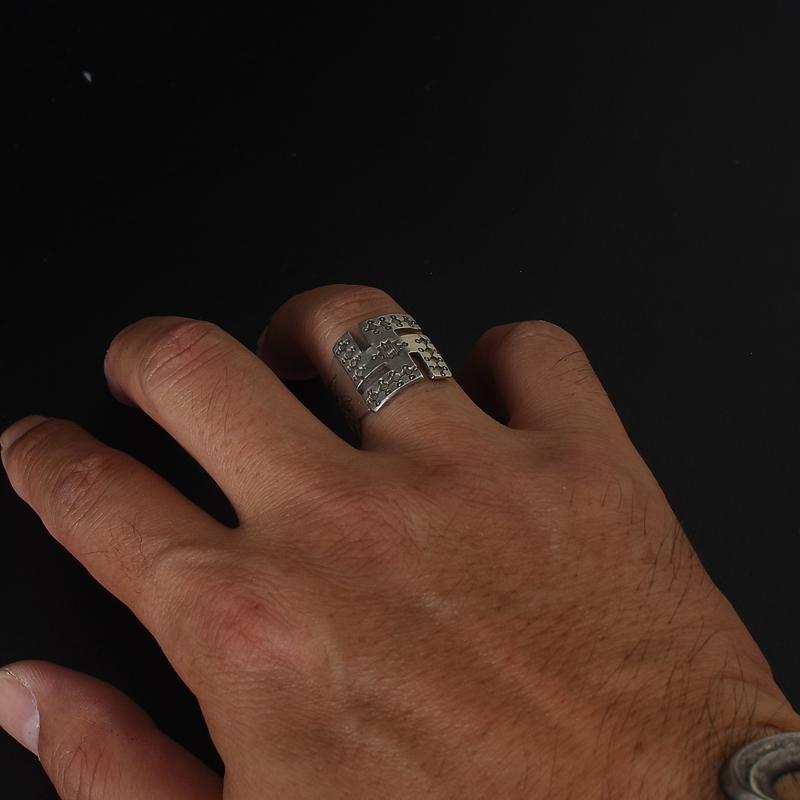 VINTAGE Vintage Whirling Log (卍) Spoon RING -C- シルバー