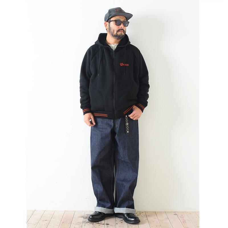 WEIRDO（ウィアード） ウィア−ド Weirdo - ZIP HOODIE BLACK ボア