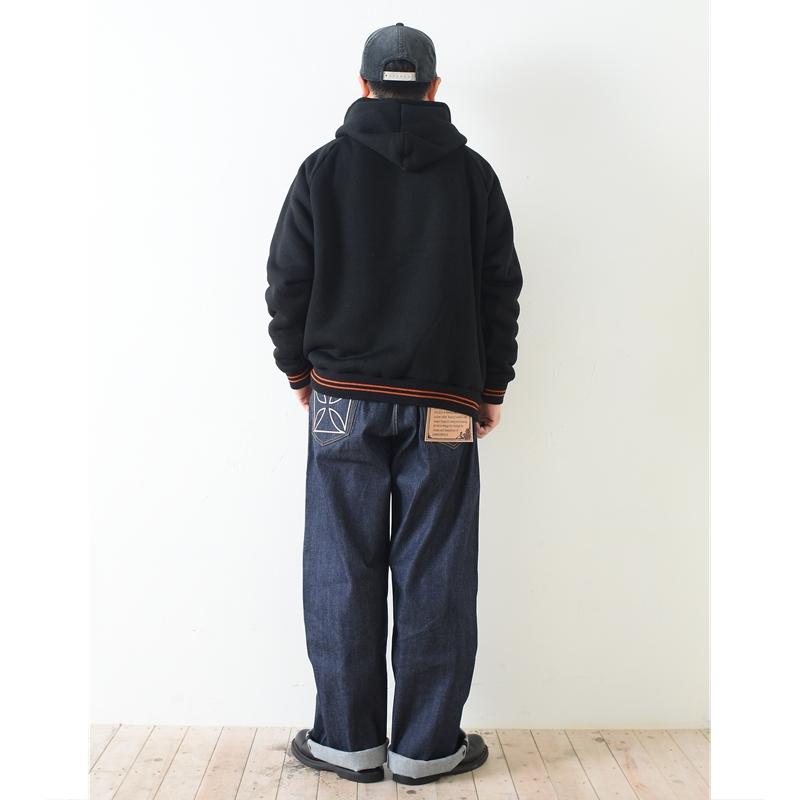 WEIRDO ウィアード 40'S スナップ スウェットパーカー ネイビー M