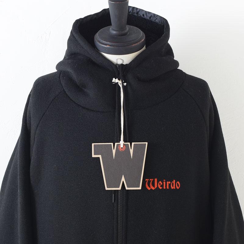 WEIRDO ウィア−ド Weirdo - ZIP HOODIE BLACK ボア フードパーカー