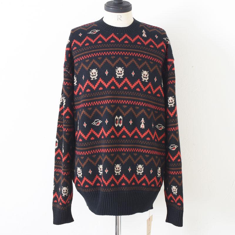 WEIRDO（ウィアード） ウィア−ド LOOK INVADING - L/S SWEATER BLK
