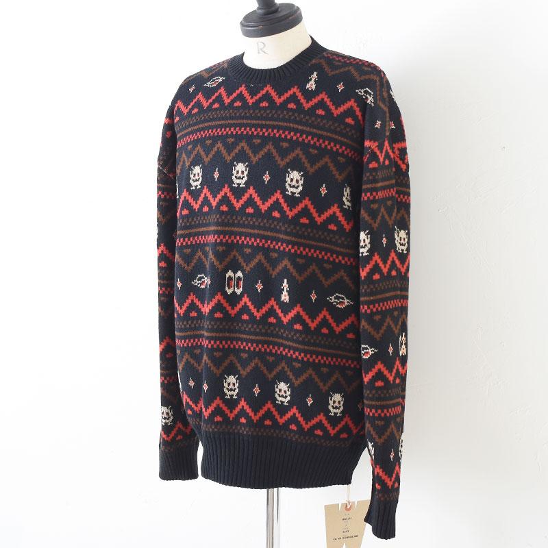 WEIRDO（ウィアード） ウィア−ド LOOK INVADING - L/S SWEATER BLK