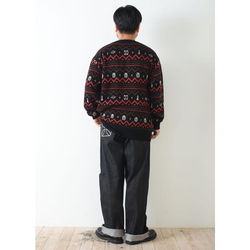 WEIRDO（ウィアード） ウィア−ド LOOK INVADING - L/S SWEATER BLK