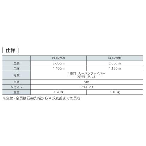 myzox マイゾックス RTK-GNSS測量専用ポール 2.6m RCP-260 RTKポール GPS測量 測定 | myzox | 08