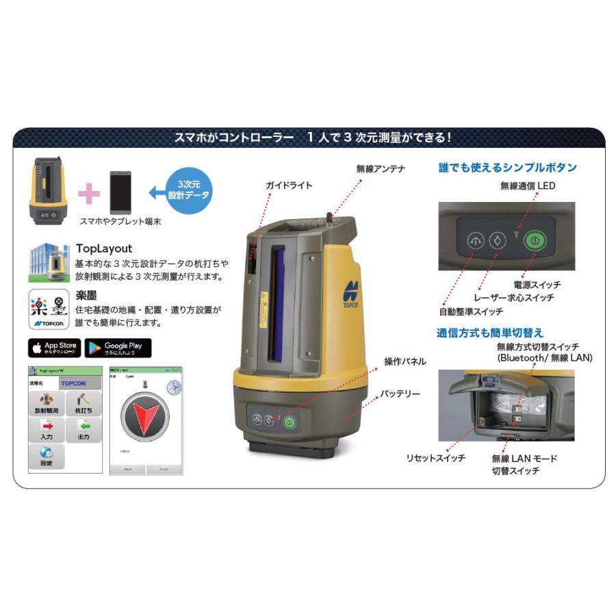 新品】TOPCON トプコン 杭ナビ LN-150 （360度プリズムセット） : 現場 