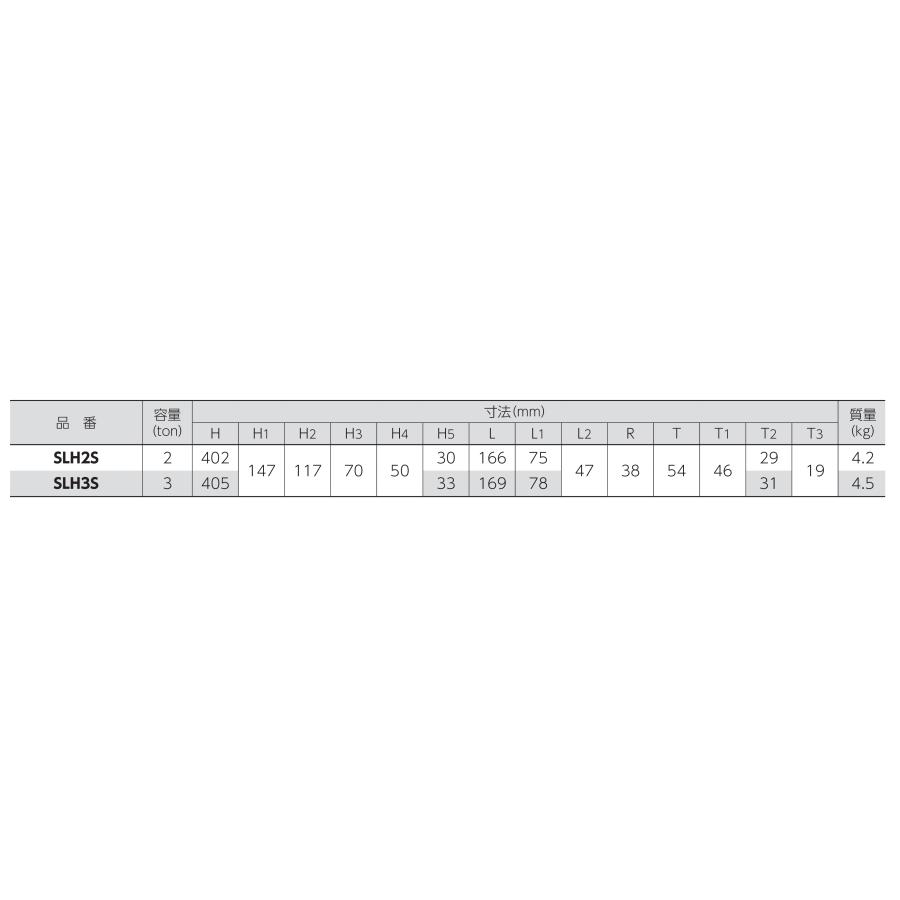 敷鉄板吊りSスリング 使用荷重：2t マスターリンク：M8W13 フック：SLH-2S 長さL：3m 入数:1｜genbastock｜03