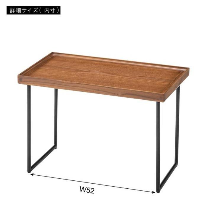 ミニテーブル L ブラウン W60×D40×H40  azu-gt-314 送料無料 北欧 モダン 家具 インテリア ナチュラル テイスト 新生活 オススメ おしゃれ 後払いの画像