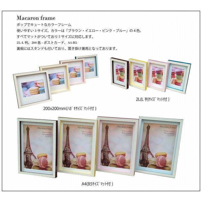 額縁 マカロンフレーム Macaron frame Brown A4 B5サイズマット付 233x320x25mm ブラウン FMC ...