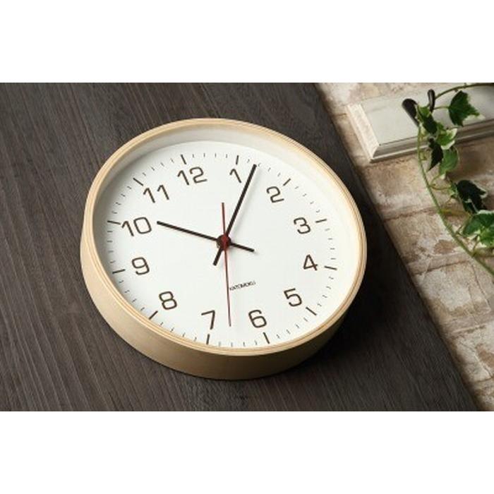 木製壁掛け時計 plywood wallclock 4 ナチュラル 252x252x50mm km-44N bic-7214087s1 送料無料 北欧 モダン 家具 インテリア ナチュラル テイスト 新生活 オ｜genco1｜02