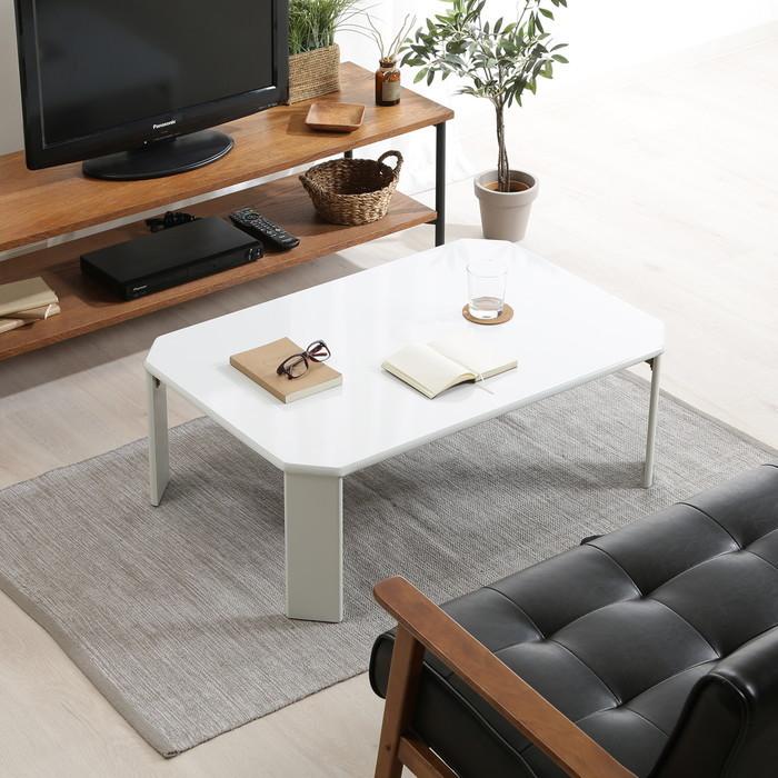 ローテーブル UV ルーチェ 90 ホワイト 12847 900×600×320 fj-38418