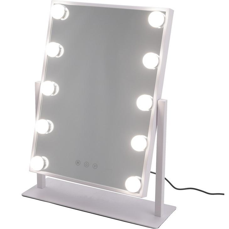 LEDミラー プレミアム yumeka WH LED-365 ホワイト 幅365×奥行120×高さ464mm fj-67782 送料無料 北欧 モダン 家具 インテリア ナチュラル テイスト 新生活の画像