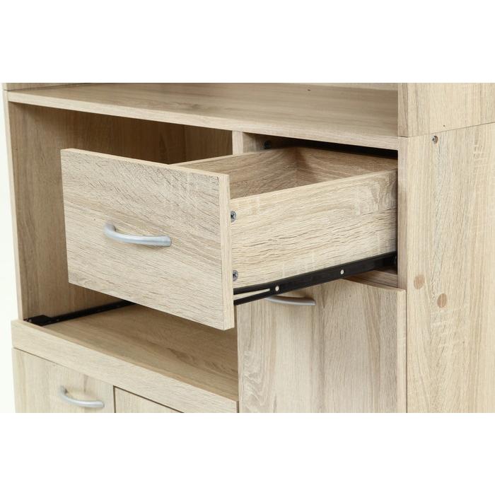 ハイキッチンボード 180×90 ホワイトオーク 885×398×1800 fj-70685 送料無料 北欧 モダン 家具 インテリア ナチュラル テイスト 新生活 オススメ おしゃの画像