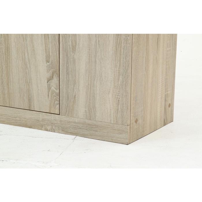 ハイキッチンボード 180×90 ホワイトオーク 885×398×1800 fj-70685 送料無料 北欧 モダン 家具 インテリア ナチュラル テイスト 新生活 オススメ おしゃの画像