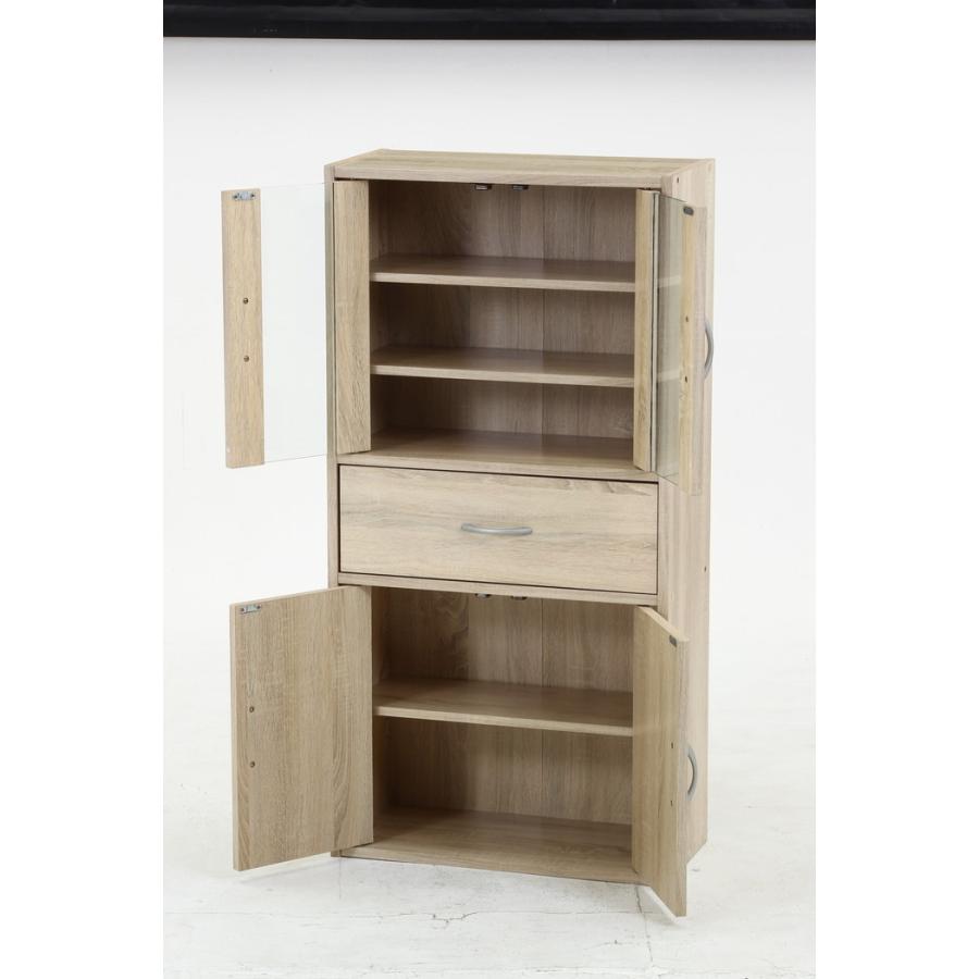 ミドルキッチンキャビネット 白いことオーク材 600×290×1200 fj-70691 貨物輸送無料 北欧 今めかしい 調度品 室内装飾 自然的 テイ同盟罷業 新生きて行く オススメ おしゃ