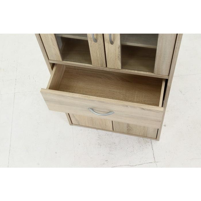 ミドルキッチンキャビネット 白いことオーク材 600×290×1200 fj-70691 貨物輸送無料 北欧 今めかしい 調度品 室内装飾 自然的 テイ同盟罷業 新生きて行く オススメ おしゃ