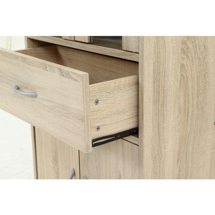 ミドルキッチンキャビネット 白いことオーク材 600×290×1200 fj-70691 貨物輸送無料 北欧 今めかしい 調度品 室内装飾 自然的 テイ同盟罷業 新生きて行く オススメ おしゃ