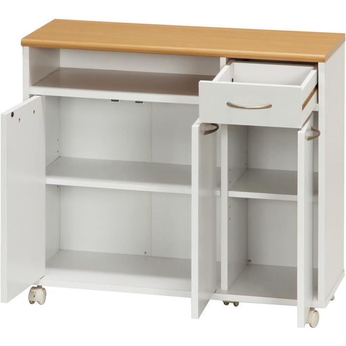 ミニキッチンカウンター KC-8073 ホワイト×ナチュラル 幅800×奥行290×高さ700mm fj-86927 送料無料 北欧 モダン 家具 インテリア ナチュラル テイスト 新_1