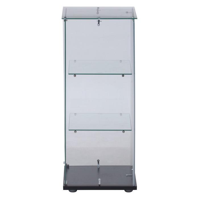 ガラス コレクションケース 3段 クリア ブラック 425×365×850 fj-99475 送料無料 北欧 モダン 家具 インテリア ナチュラル テイスト 新生活 オススメ おしの画像