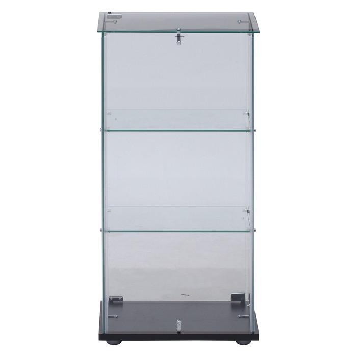 ガラス コレクションケース 3段 クリア ブラック 425×365×850 fj-99475 送料無料 北欧 モダン 家具 インテリア ナチュラル テイスト 新生活 オススメ おしの画像