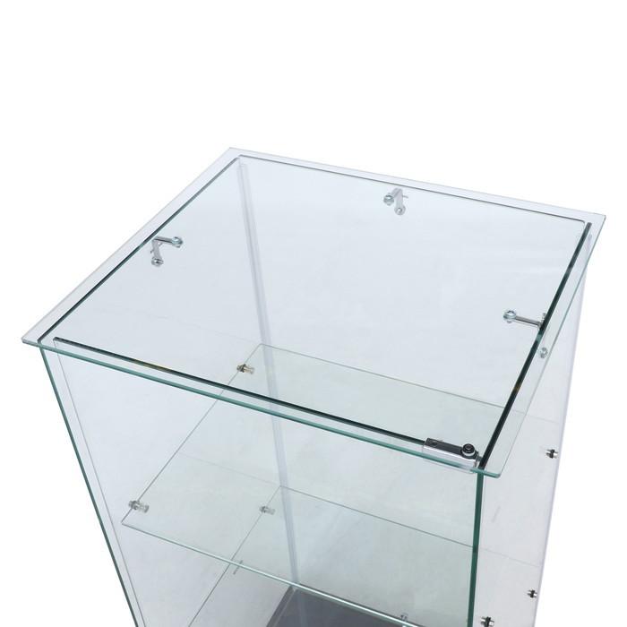 ガラス コレクションケース 3段 クリア ブラック 425×365×850 fj-99475 送料無料 北欧 モダン 家具 インテリア ナチュラル テイスト 新生活 オススメ おしの画像