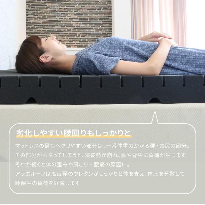 マットレス 洗える アラエルーノ ダブル D ウレタン 専用ネット付き 約140×195×8cm hig-350115502 送料無料 北欧 モダン 家具 インテリア ナチュラル テイ_5