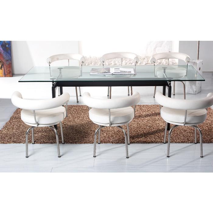 ガラスダイニングテーブル　LC6リプロダクト LC6 ダイニング テーブル 180 Dining Table 15mm強化ガラス 3年保証付
