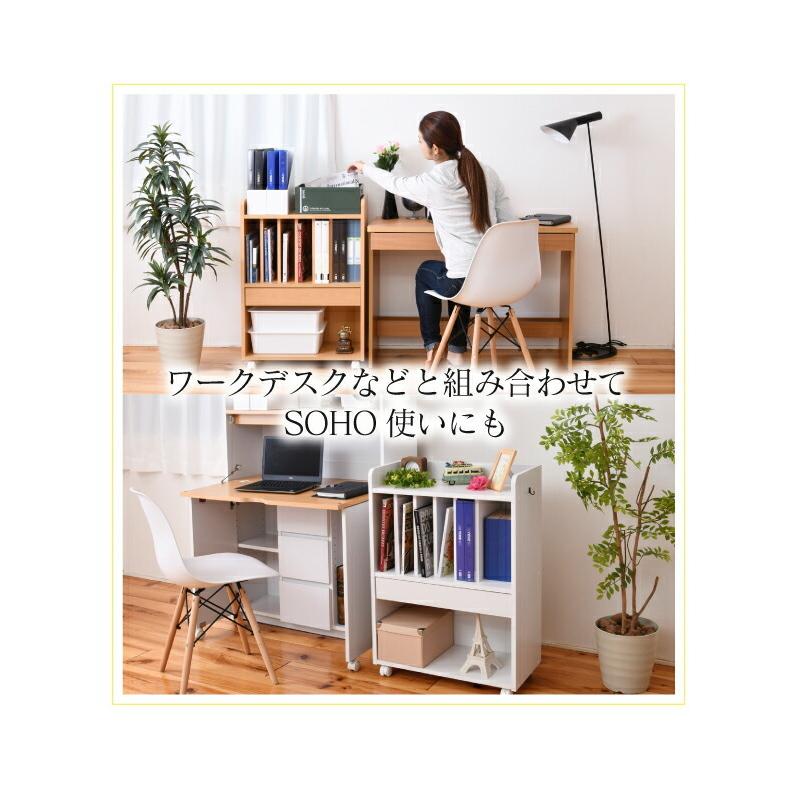 ランドセルラック 多機能 幅60 高さ85 奥行30 ランドセル 収納 子供部屋 キャスター付き 木製 本棚 子供 スリム ラック 絵本ラック キッズ ジュニア家具 jk-の画像